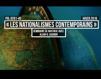 Séminaire thématique « Les nationalismes contemporains », hiver 2016