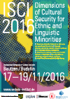 Symposium international : Dimensions of Cultural Security for National and Lingusitic Minorities, 17-19 novembre 2016